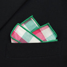Load image into Gallery viewer, Pink & Green Pocket Square