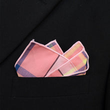 Load image into Gallery viewer, Pink Plaid Pocket Square