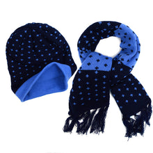 Load image into Gallery viewer, Blue Hat/Scarf Set