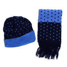 Load image into Gallery viewer, Blue Hat/Scarf Set