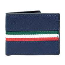 Load image into Gallery viewer, Bi-Fold Leather Wallet with Striped Decoration
