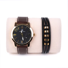 Load image into Gallery viewer, Men&#39;s Brown Watch &amp; Bracelet Gift Set
