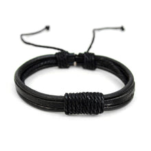 Load image into Gallery viewer, Genuine Leather &amp; Natural Stone Two Pieces Bracelet Set for Men
