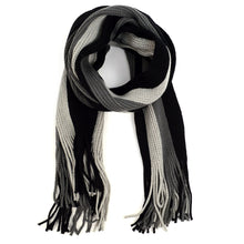 Load image into Gallery viewer, Men&#39;s Winter Knit Thick Striped Scarf and Hat Set
