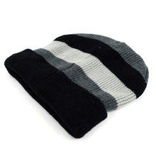 Load image into Gallery viewer, Men&#39;s Winter Knit Thick Striped Scarf and Hat Set
