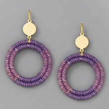 Load image into Gallery viewer, Lila Thread Wrapped Hoop
