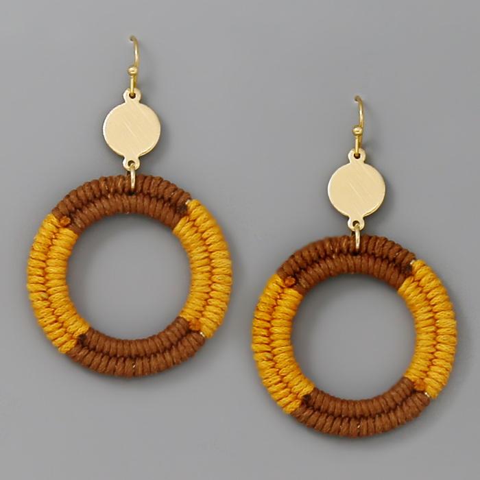 Lila Thread Wrapped Hoop