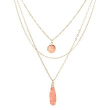Load image into Gallery viewer, Round/ Teardrop Druzy Stone Pendant
