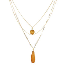 Load image into Gallery viewer, Round/ Teardrop Druzy Stone Pendant
