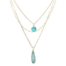 Load image into Gallery viewer, Round/ Teardrop Druzy Stone Pendant

