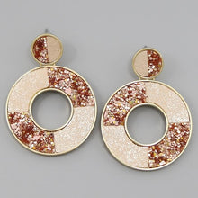 Load image into Gallery viewer, Katie Glitter Faux Leather Hoop
